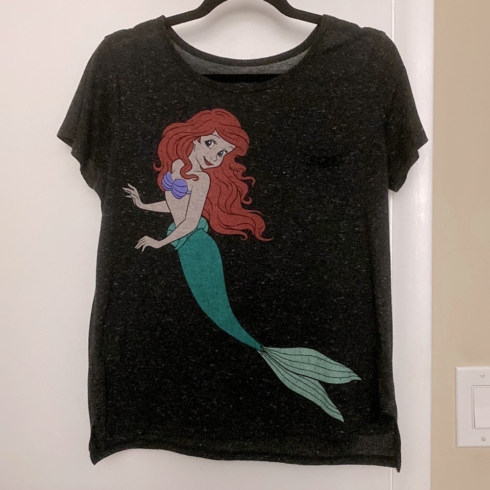 Disney Ariel Graphic Tee Shirt Front Pocket